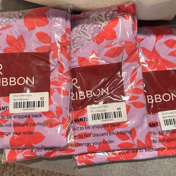 Ruby Ribbon - Diva Lace Cami Red Hibiscus - Picture 6 of 6